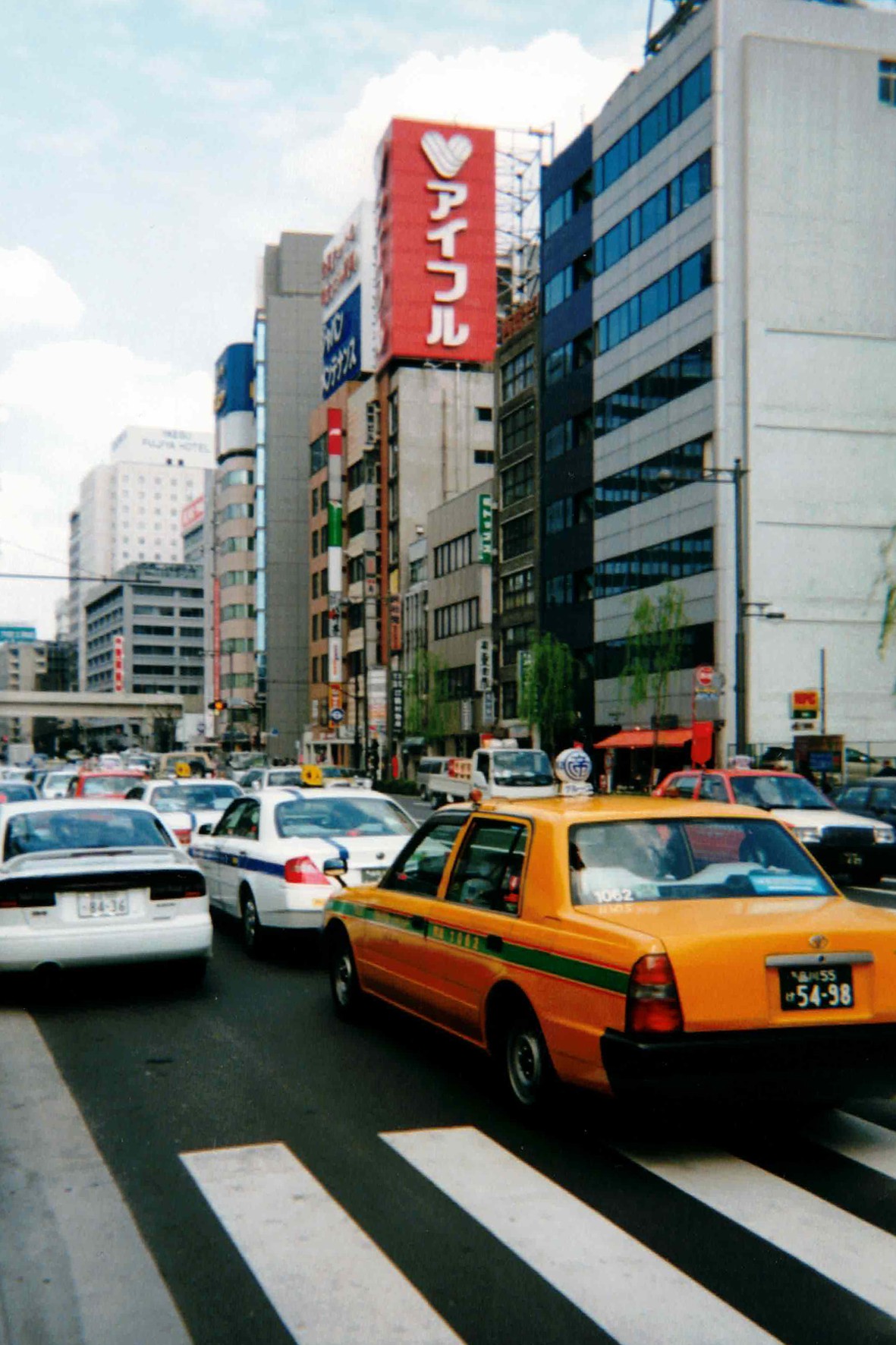 A typical street landscape around Ginza