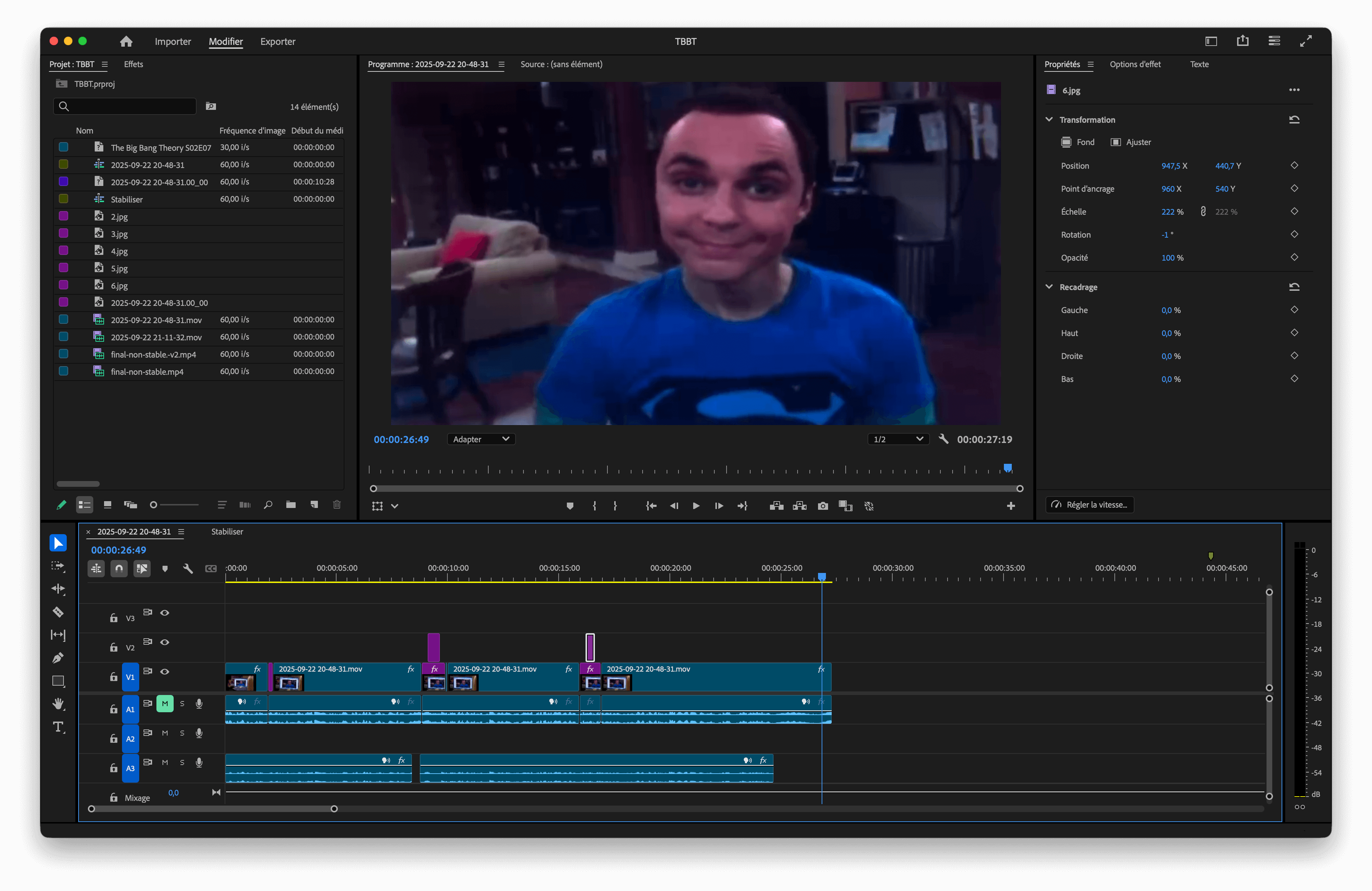 Premiere Pro timeline