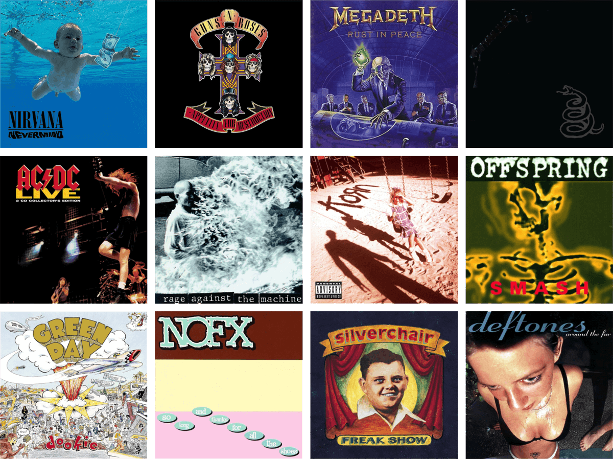 My selection of 12 albums from my teenage years. Recognize any of these covers?