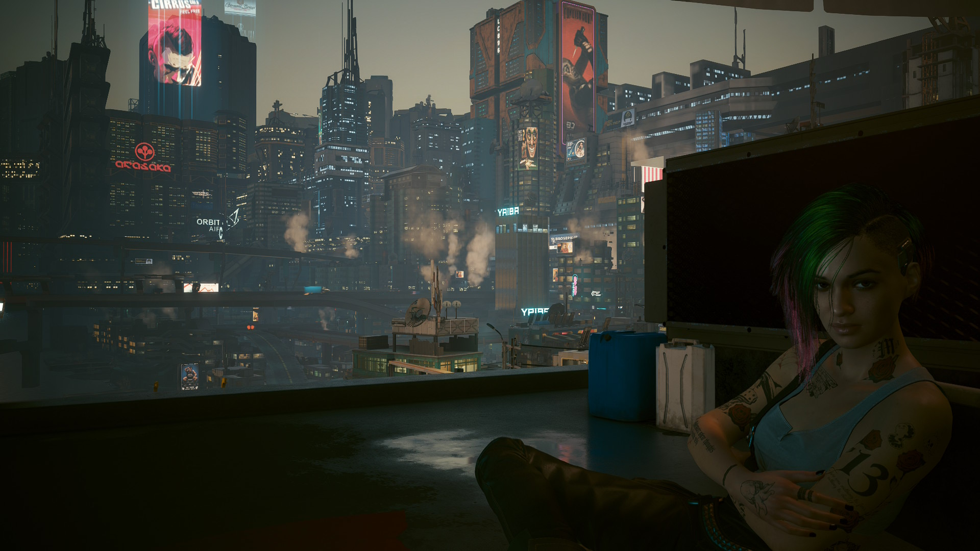 Quiet city lights, sharing the view with Judy