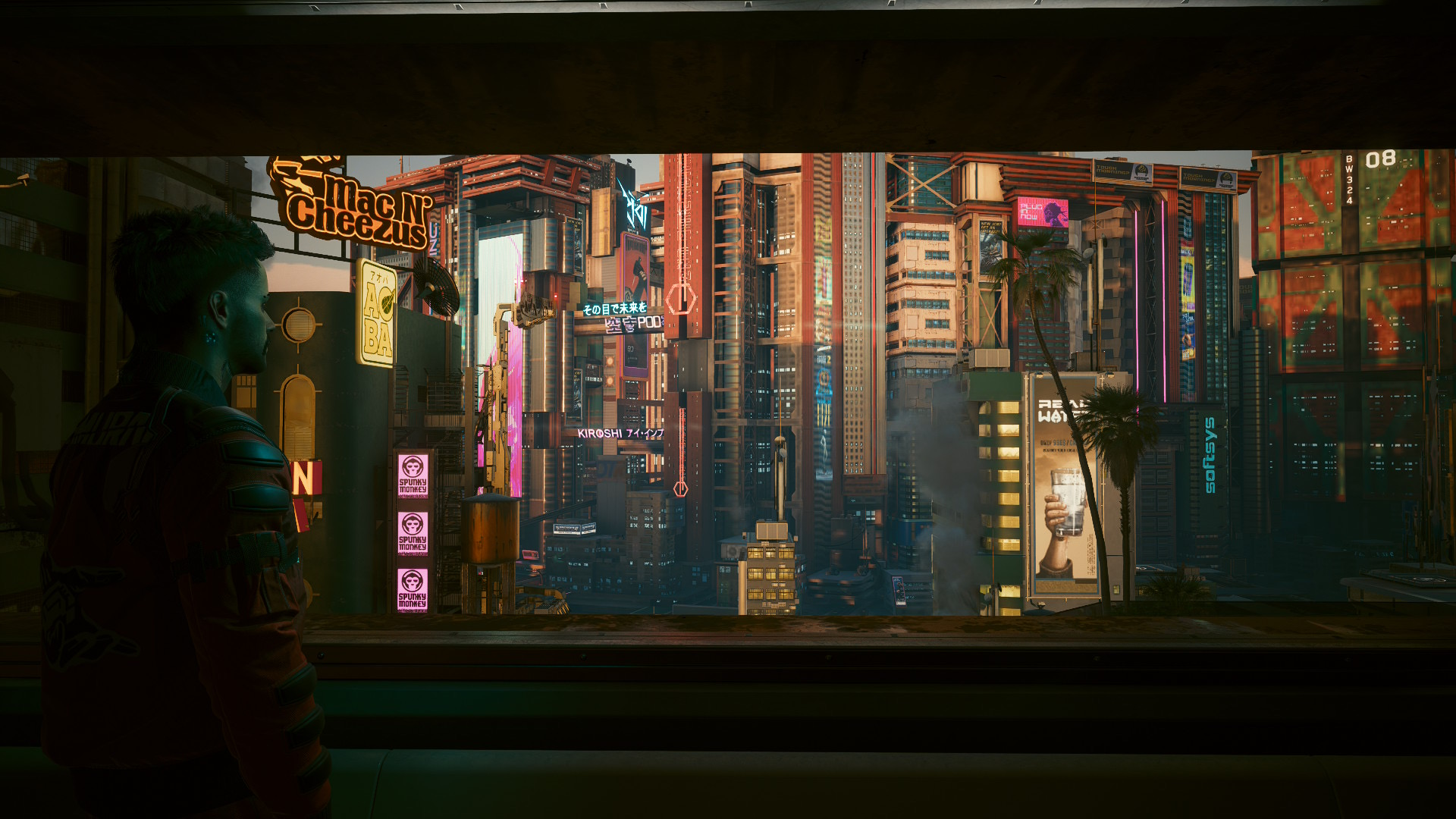 A quiet moment at home, staring at Night City
