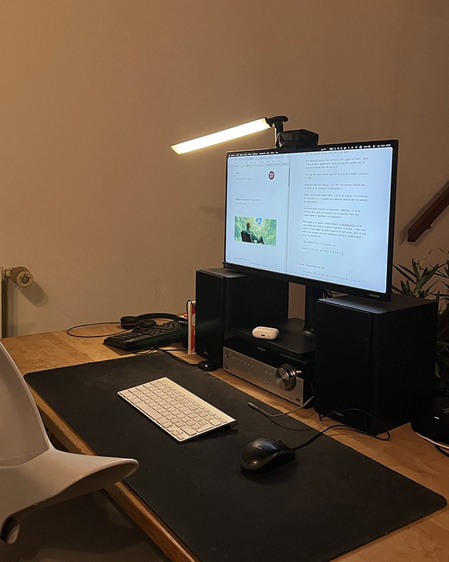 Le bureau depuis lequel j’ai écrit cet article