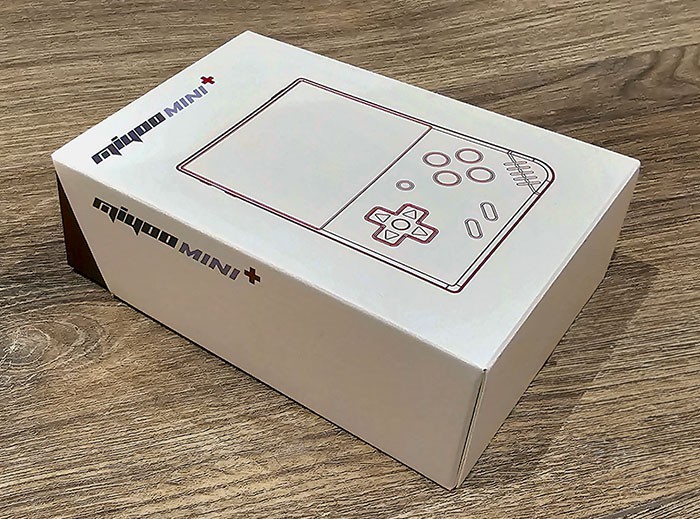 The Miyoo Mini Plus in its box