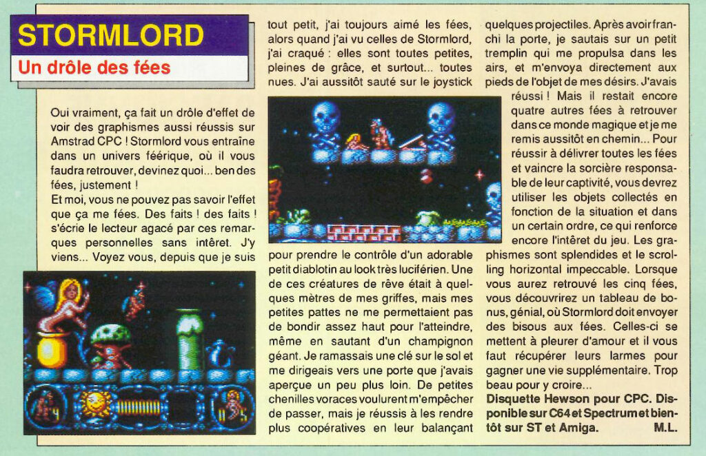 Stormlord - Micro News n° 22, page 32