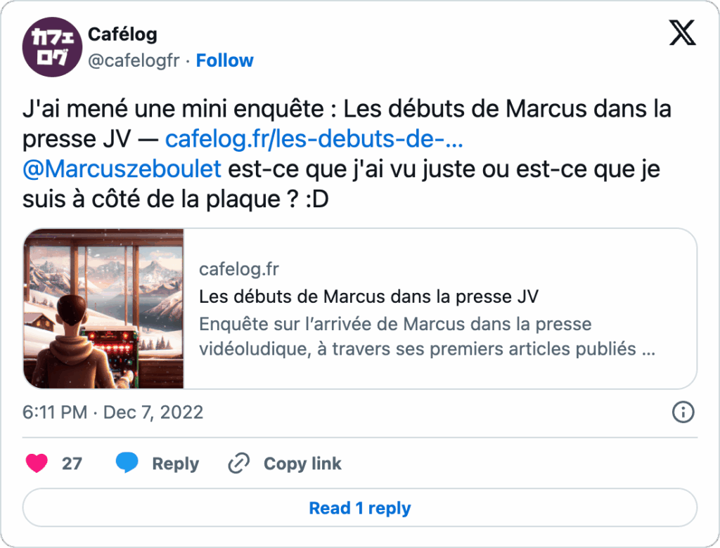 Capture d'écran Twitter