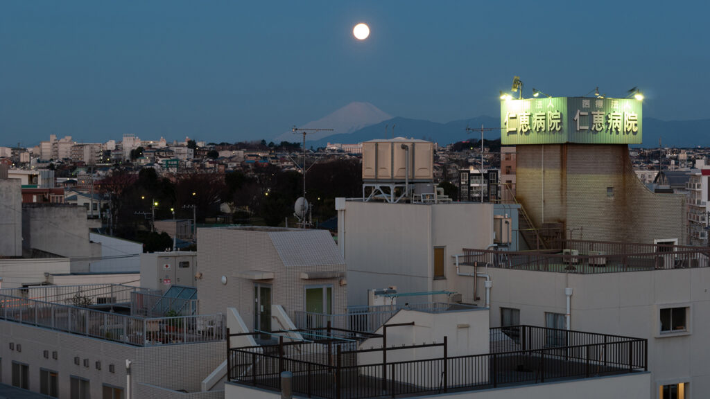 Fujisan at dawn from Yokohama