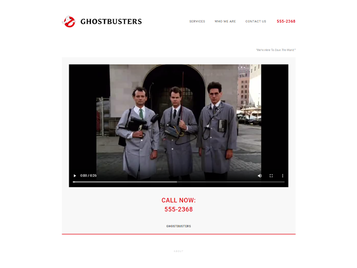 Ghostbusters 1984 Website