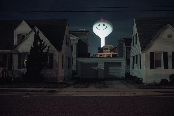 The night feeling in a small town