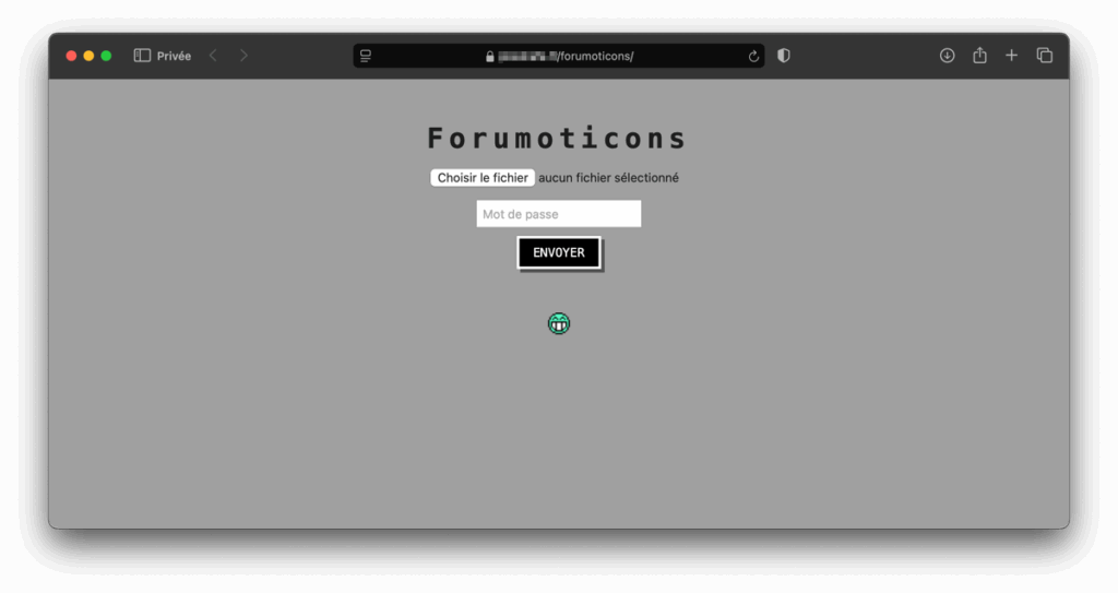 Aperçu de Forumoticons, une fois installé