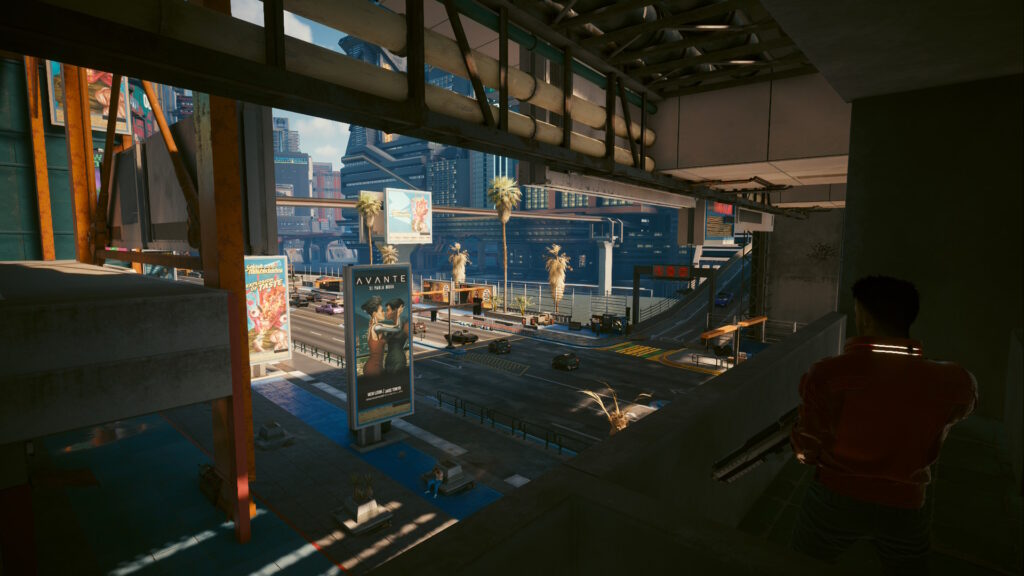 Watching from a terrace