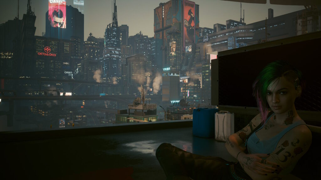 Quiet city lights, sharing the view with Judy