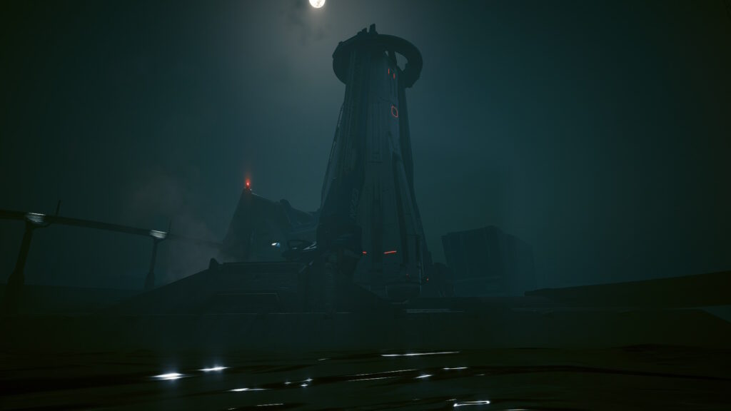 Another launching pad, this time loaded with a huge starship