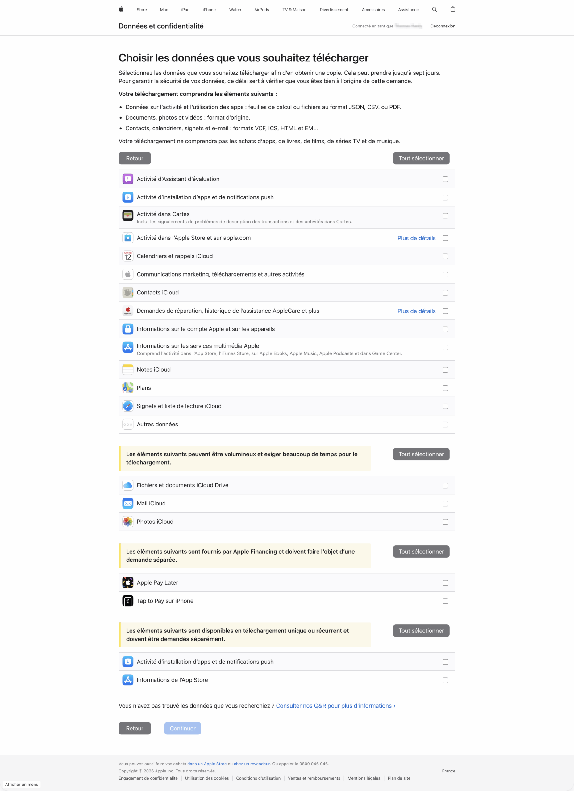 Apple Privacy - Data Request